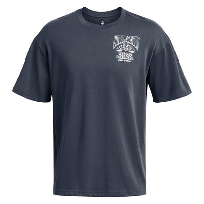 Grey - Front - Under Armour Mens Recordbreaker Heavyweight T-Shirt