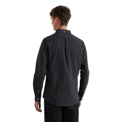 Charcoal - Back - Farah Mens Milners Oxford Long-Sleeved Button-Down Shirt