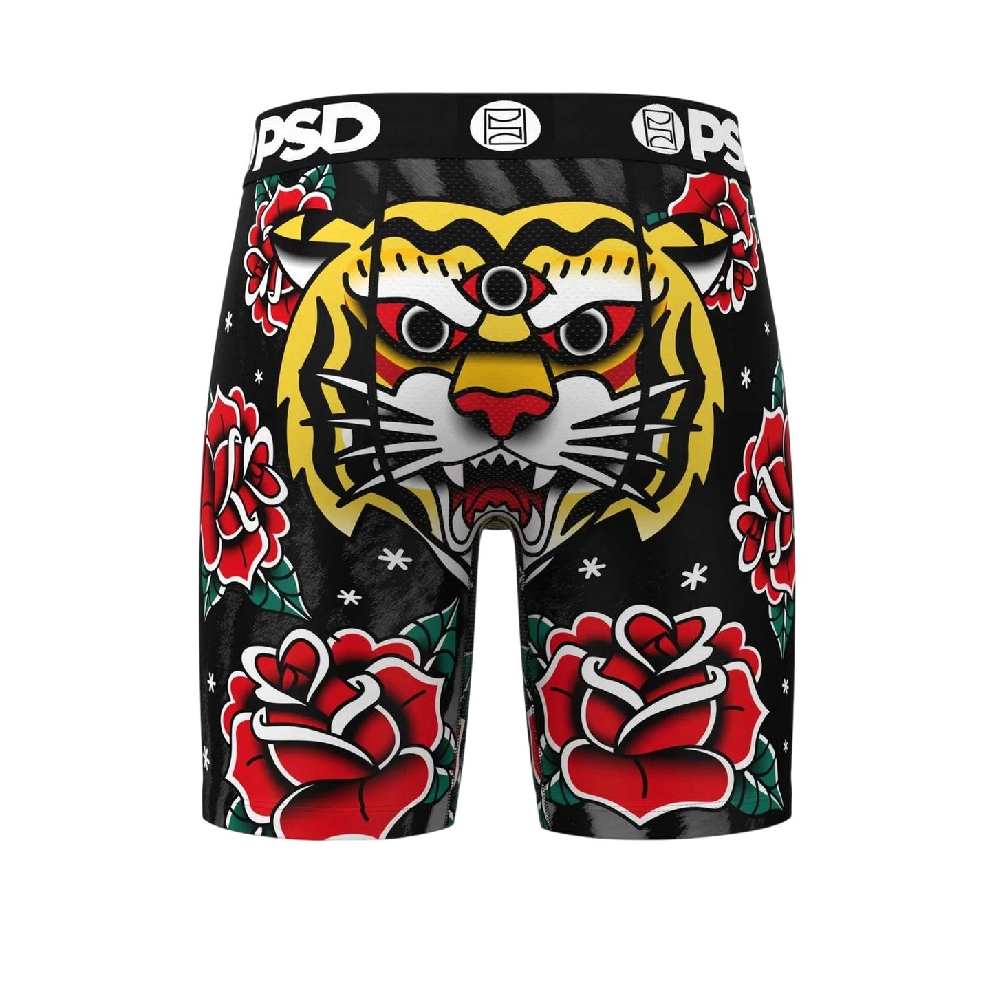 Multicoloured - Back - PSD Mens 3 Eyed Floral Tiger Boxer Briefs