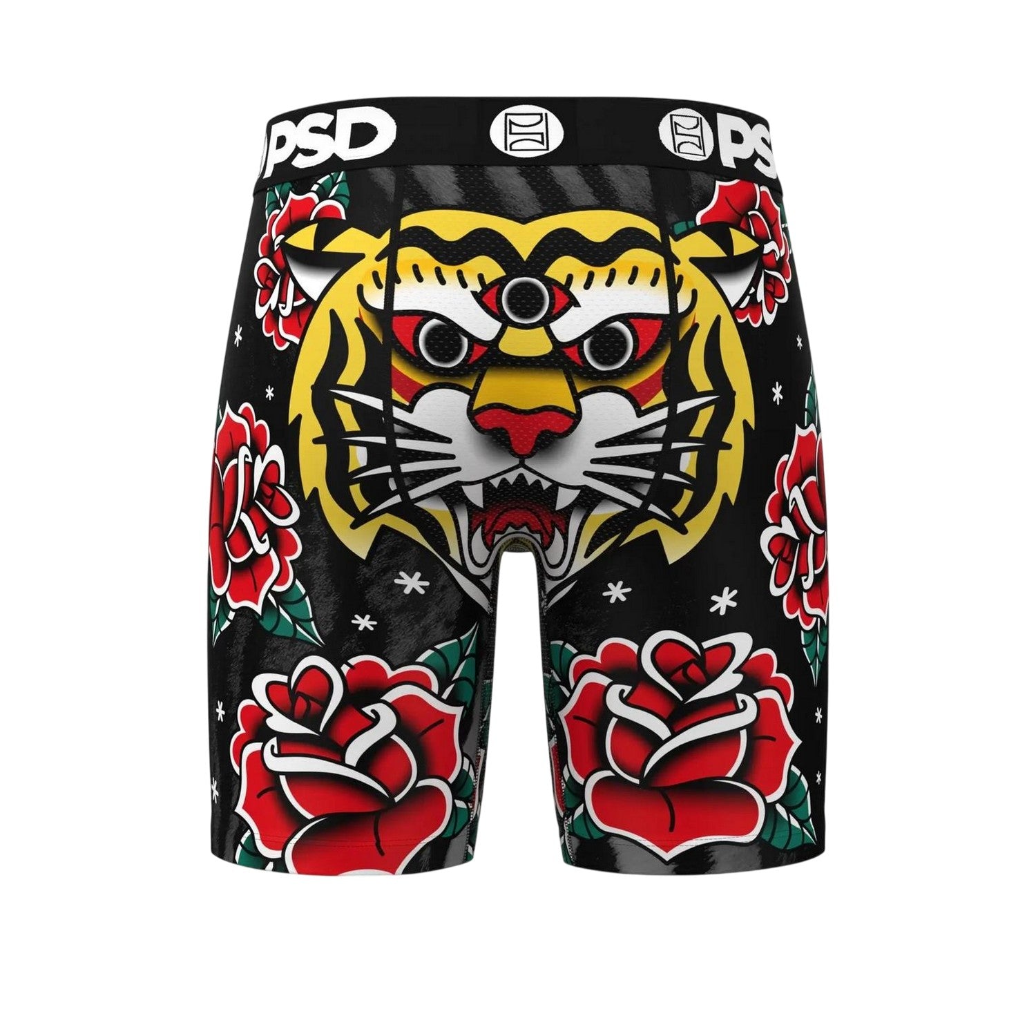 Multicoloured - Back - PSD Mens 3 Eyed Floral Tiger Boxer Briefs