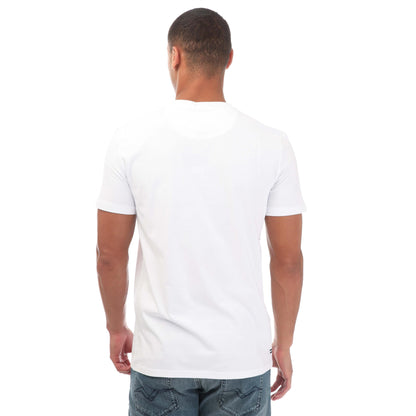 White - Back - Weekend Offender Mens Crossword Colour Block T-Shirt