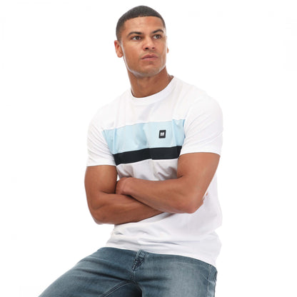 White - Lifestyle - Weekend Offender Mens Crossword Colour Block T-Shirt