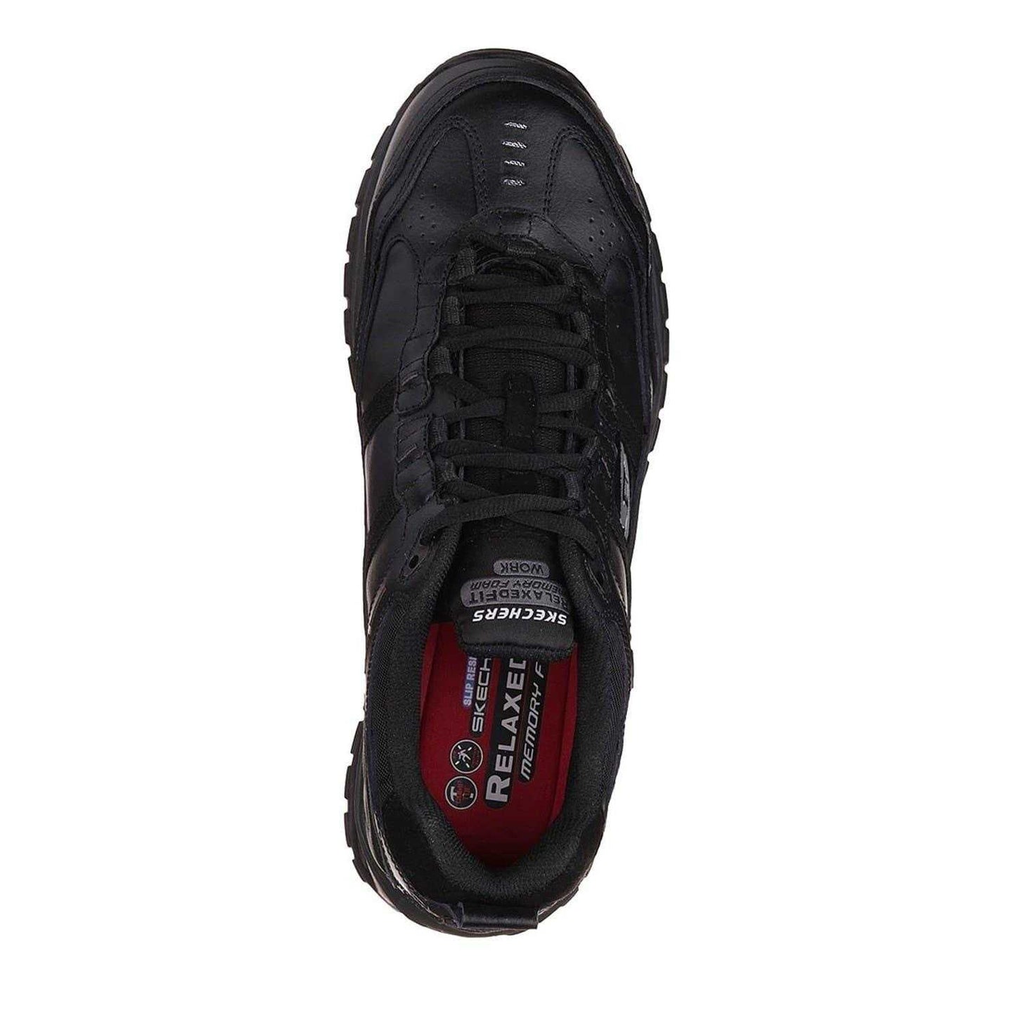 Black - Side - Skechers Mens Stride Grinnell Coated Leather Safety Shoes
