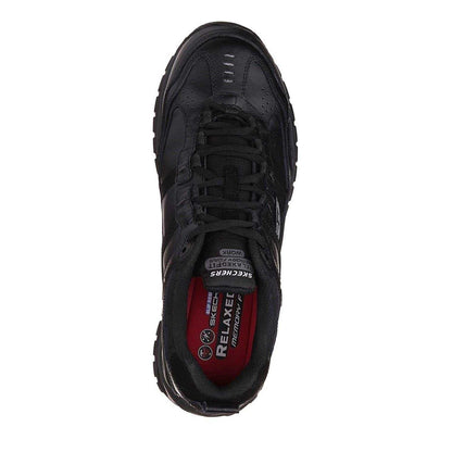 Black - Side - Skechers Mens Stride Grinnell Coated Leather Safety Shoes