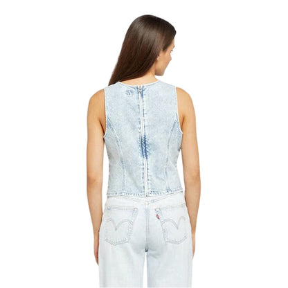 Water - Back - Levis Womens-Ladies Topanga Denim Slim Tank Top