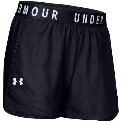 Black - Front - Under Armour Womens-Ladies Play Up 2 in 1 Shorts