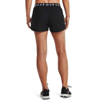Black - Side - Under Armour Womens-Ladies Play Up 2 in 1 Shorts