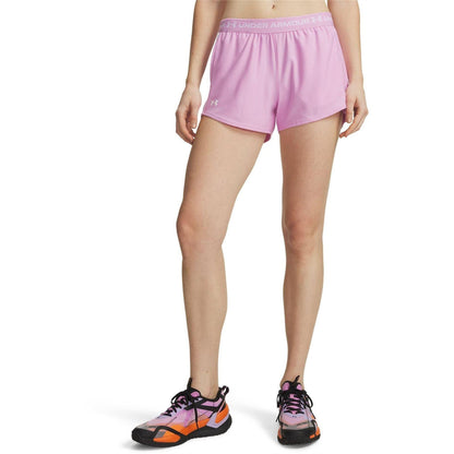 Dawn Pink - Front - Under Armour Womens-Ladies Play Up 2 in 1 Shorts