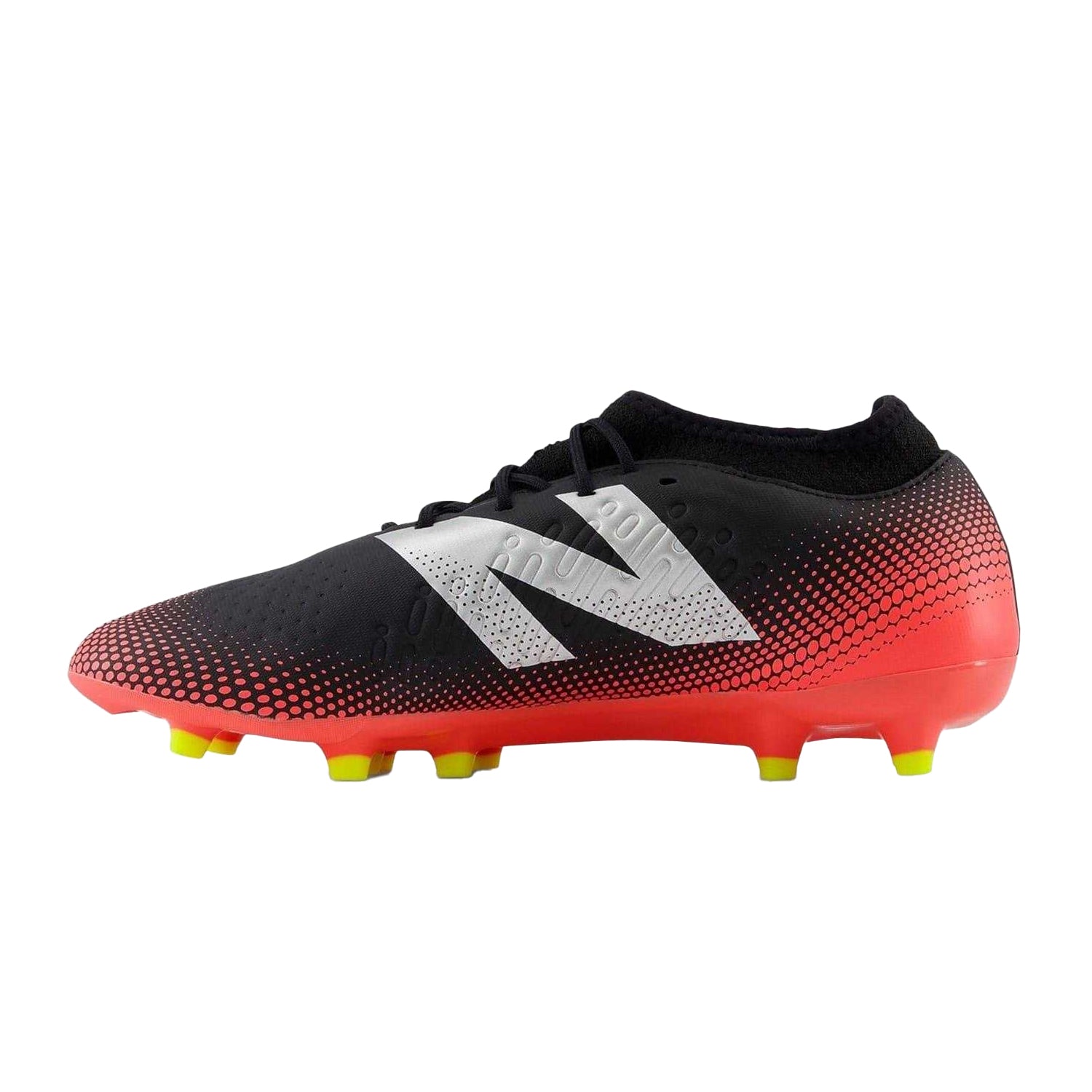 Black-Red - Back - New Balance Mens Tekela V4+ Magique Gradient Knitted Collar Firm Ground Football Boots