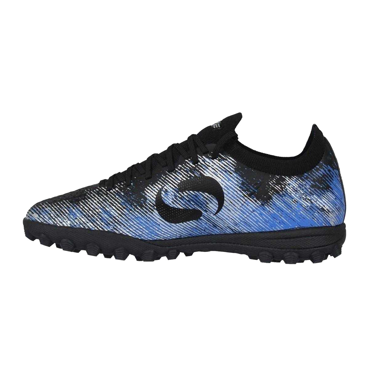 Black-Blue - Side - Sondico Childrens-Kids Blaze Astro Turf Trainers