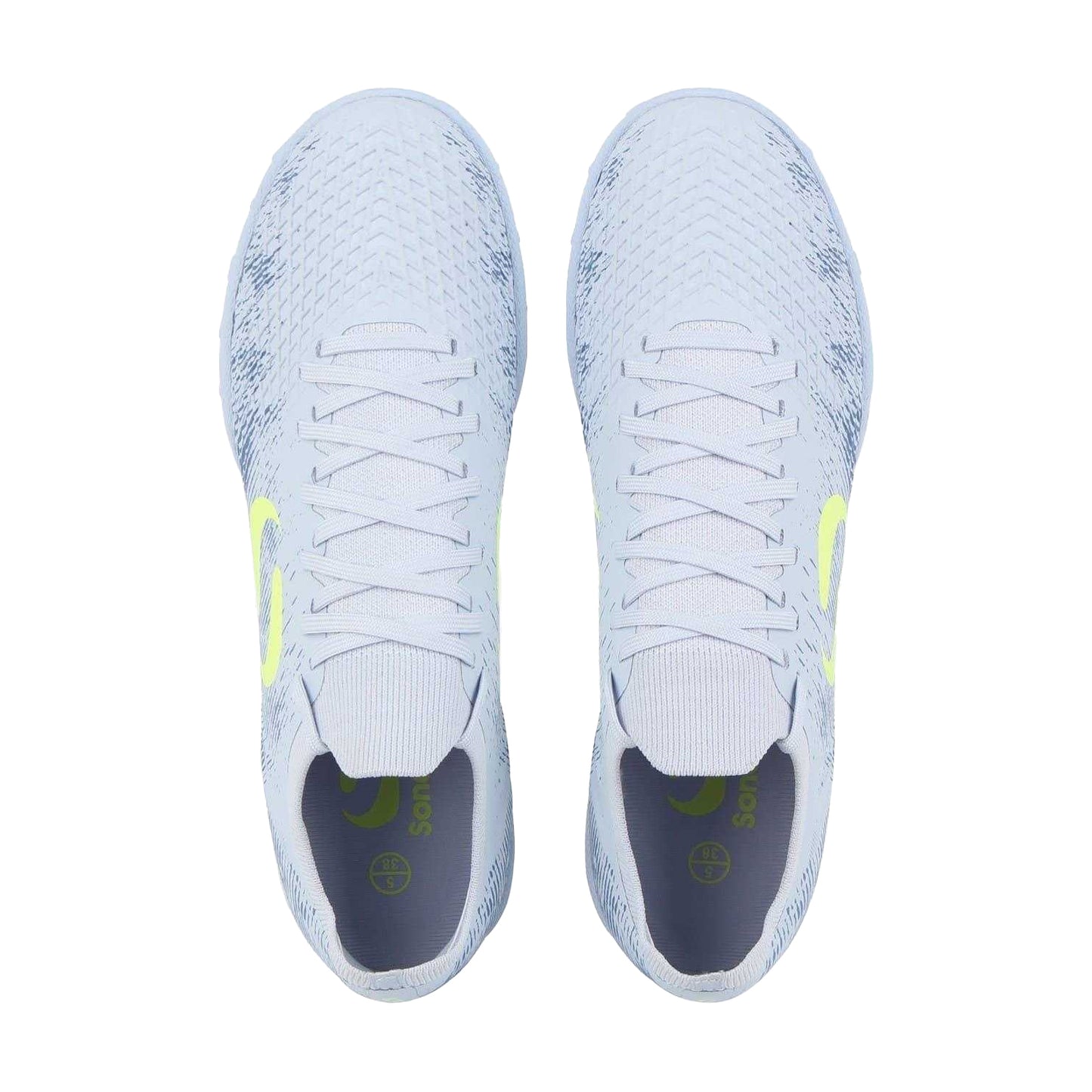 Purple-Lime - Side - Sondico Childrens-Kids Blaze Astro Turf Trainers