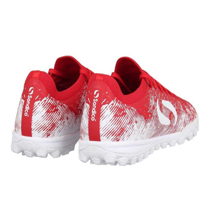 Red-White - Back - Sondico Childrens-Kids Blaze Astro Turf Trainers