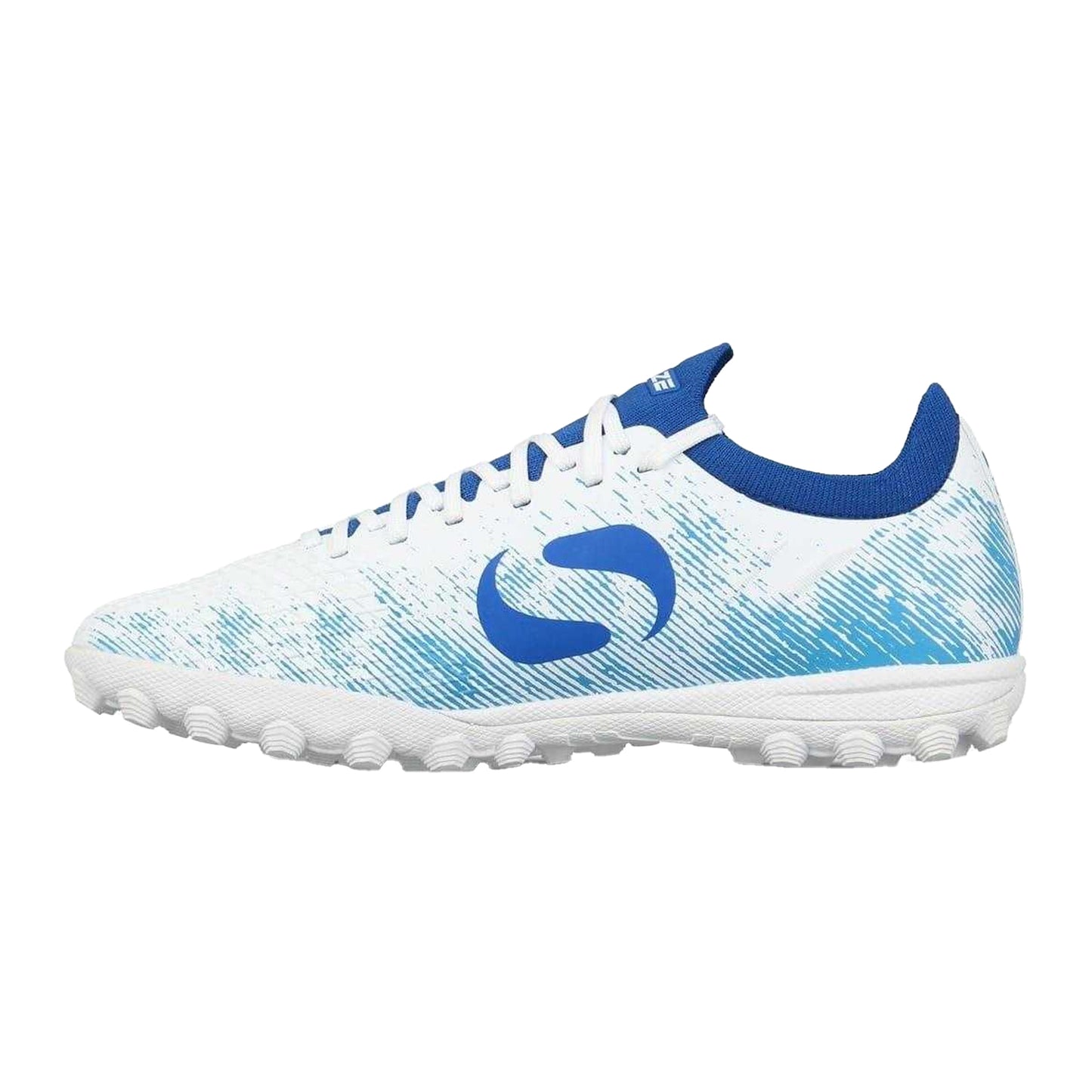White-Blue - Side - Sondico Childrens-Kids Blaze Astro Turf Trainers