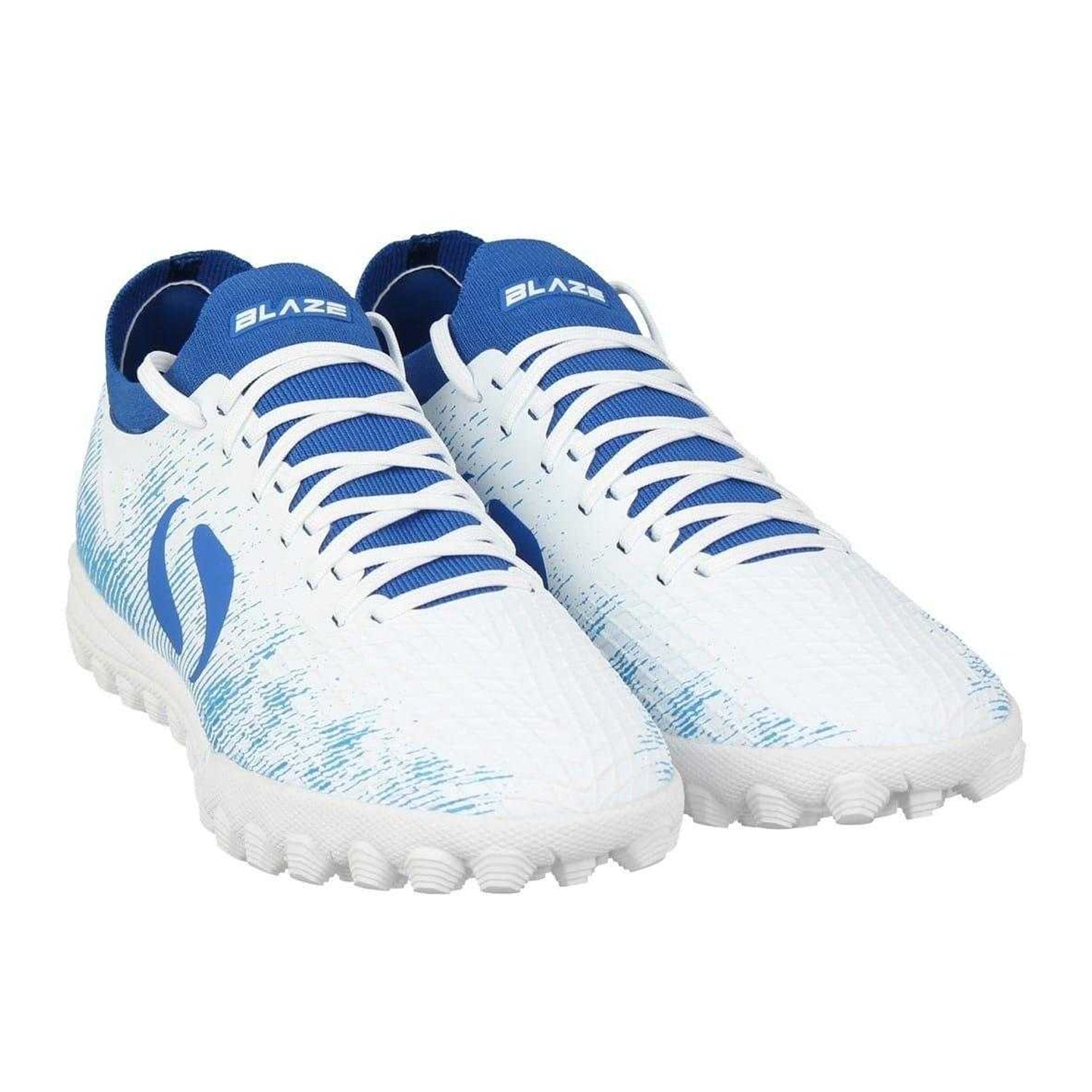 White-Blue - Pack Shot - Sondico Childrens-Kids Blaze Astro Turf Trainers