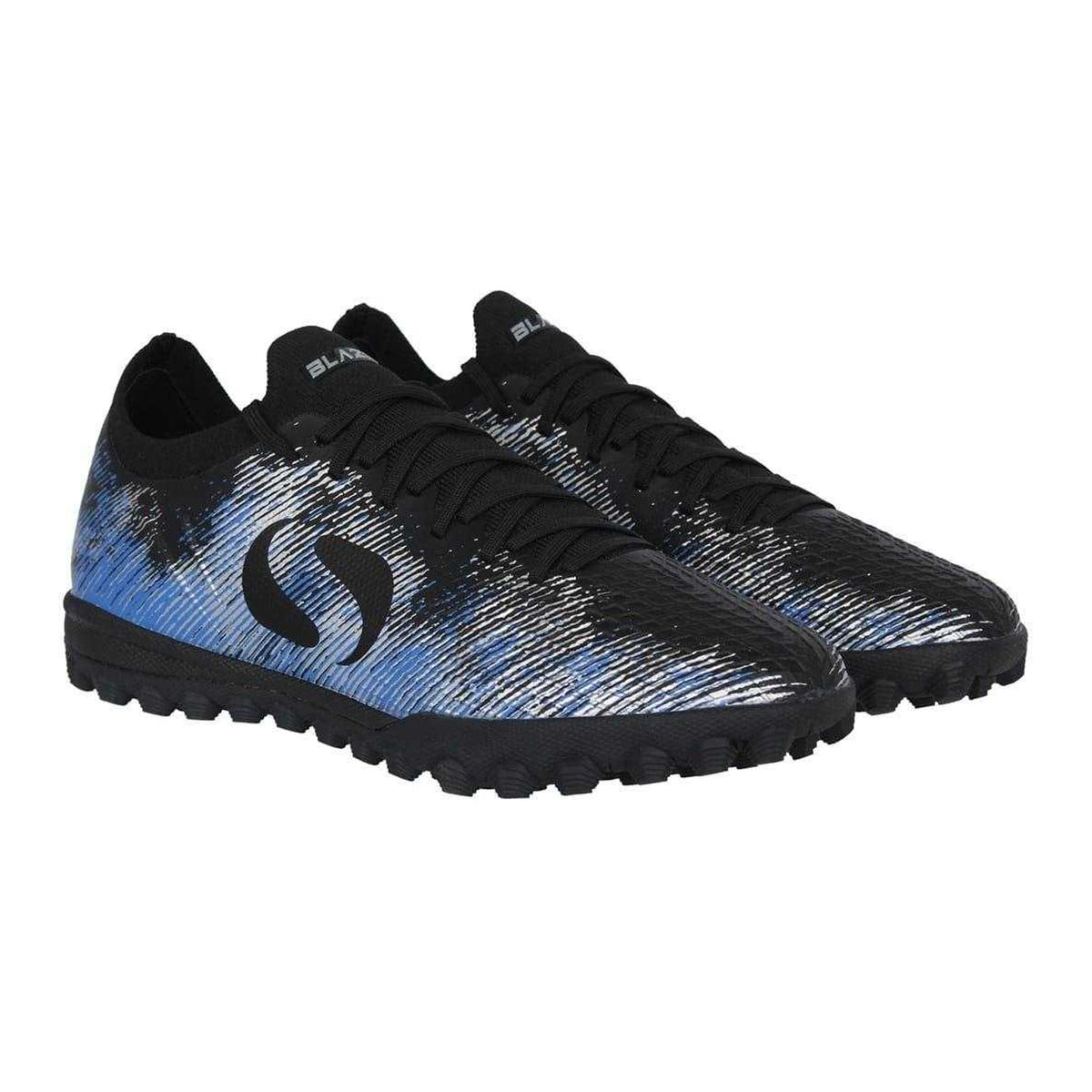 Black-Blue - Pack Shot - Sondico Childrens-Kids Blaze Astro Turf Trainers