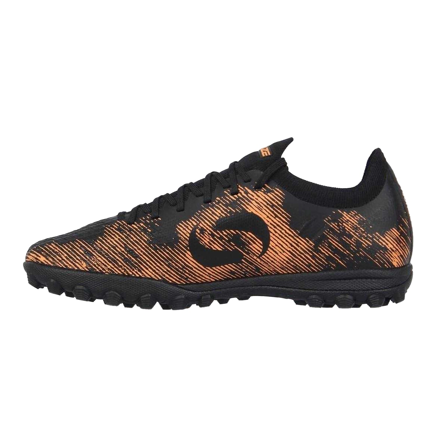 Black-Orange - Side - Sondico Childrens-Kids Blaze Astro Turf Trainers