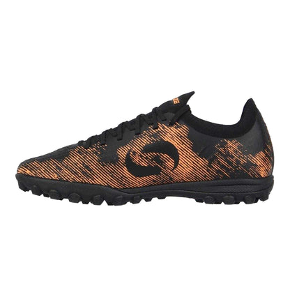 Black-Orange - Side - Sondico Childrens-Kids Blaze Astro Turf Trainers