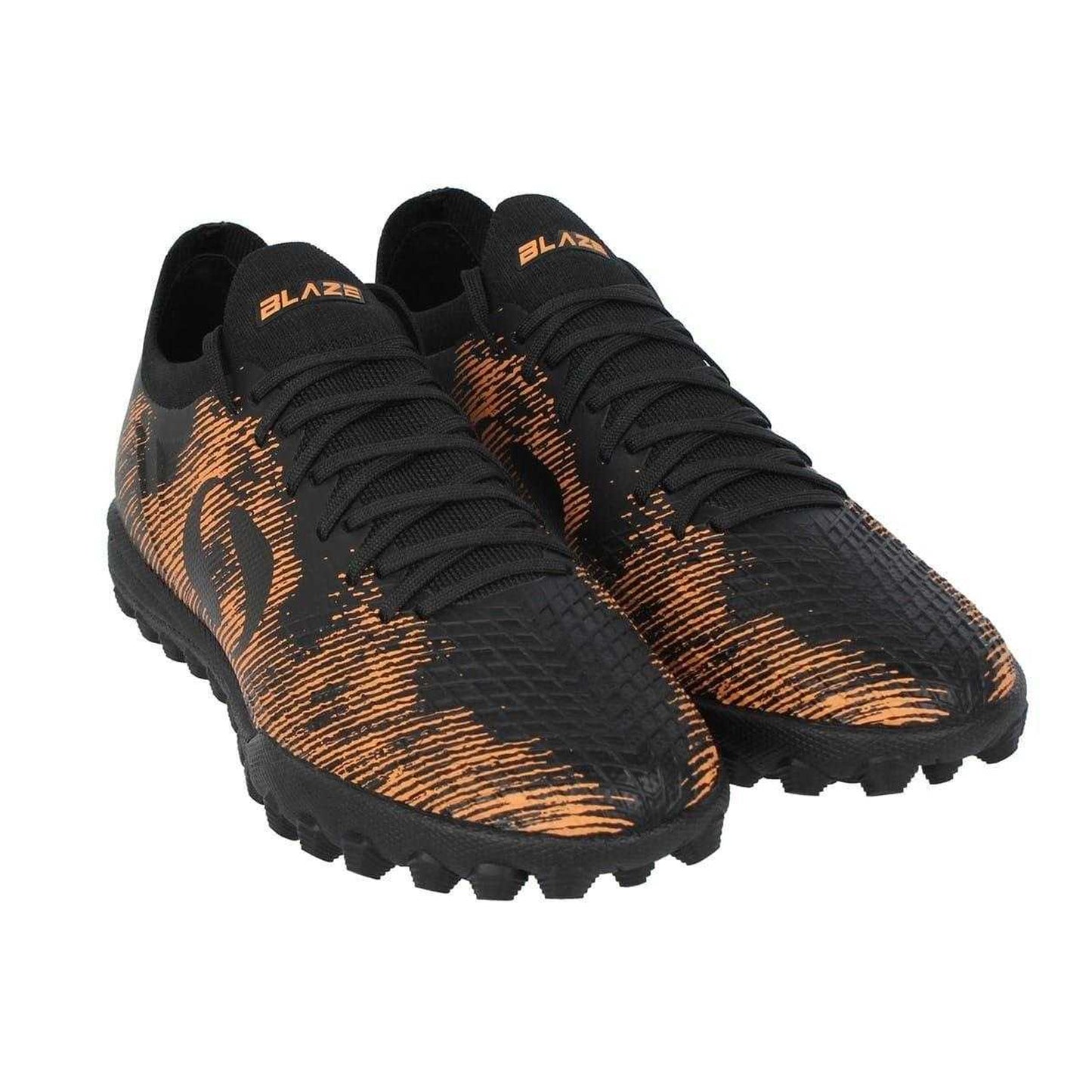 Black-Orange - Pack Shot - Sondico Childrens-Kids Blaze Astro Turf Trainers