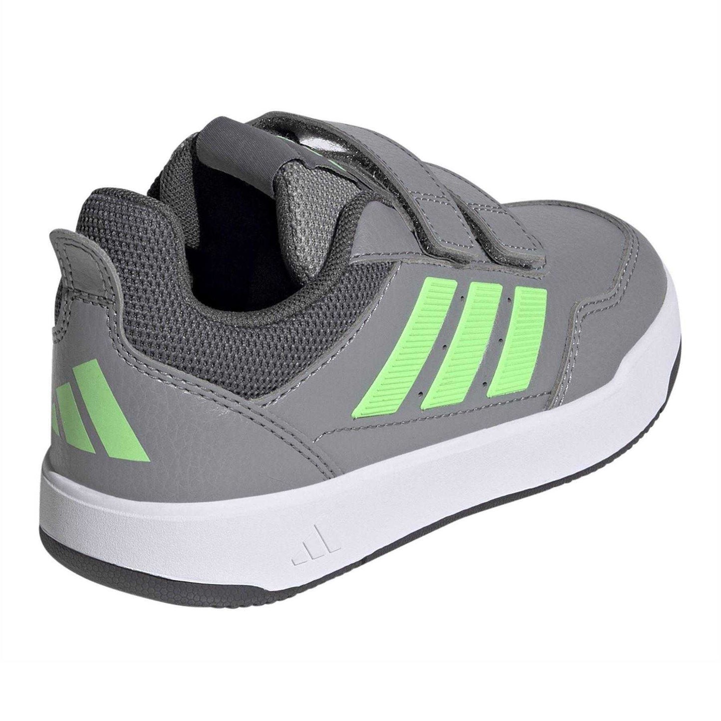 Grey-Green - Back - Adidas Boys Tensaur Hook and Loop Trainers