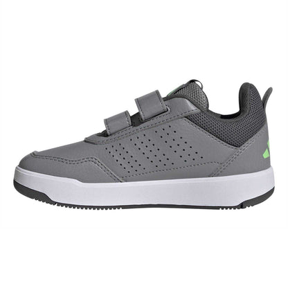Grey-Green - Side - Adidas Boys Tensaur Hook and Loop Trainers