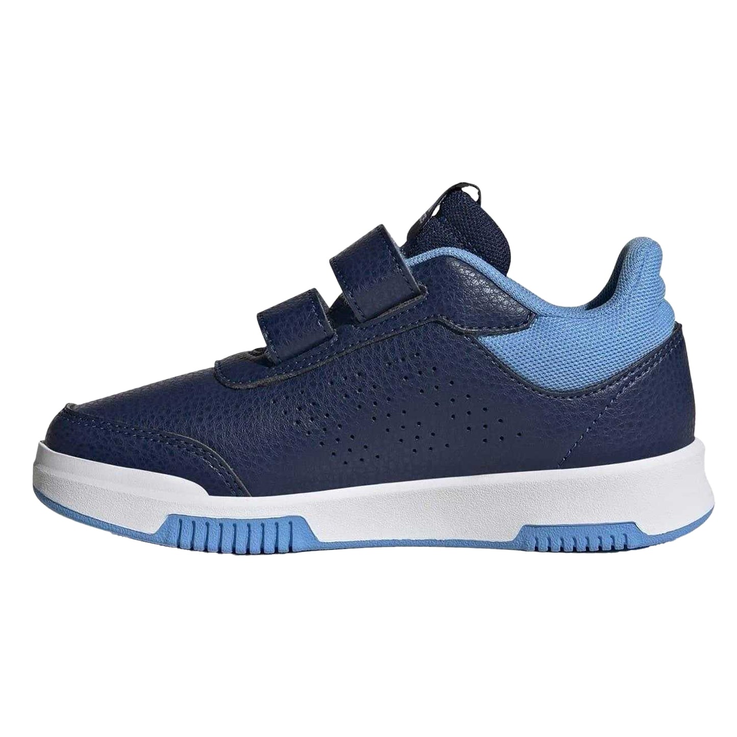 Navy-White - Side - Adidas Boys Tensaur Hook and Loop Trainers