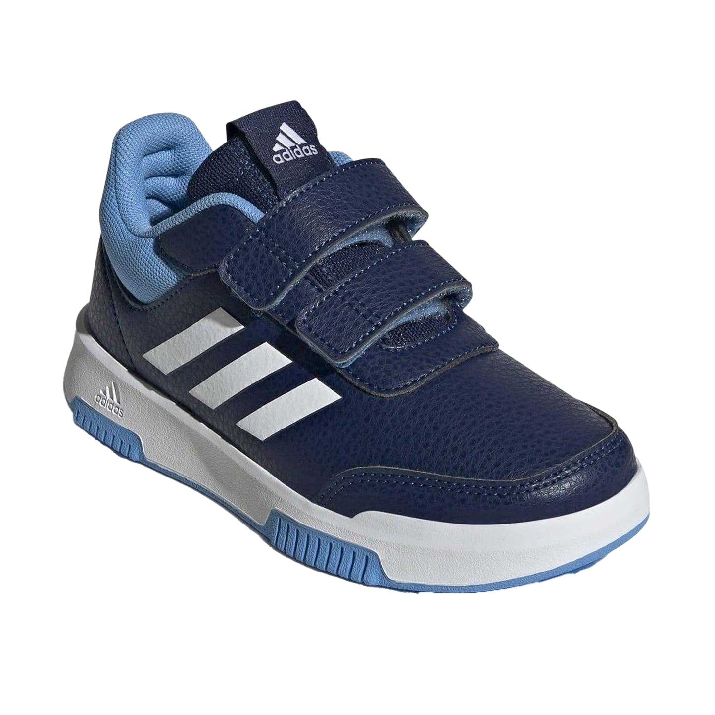 Navy-White - Pack Shot - Adidas Boys Tensaur Hook and Loop Trainers