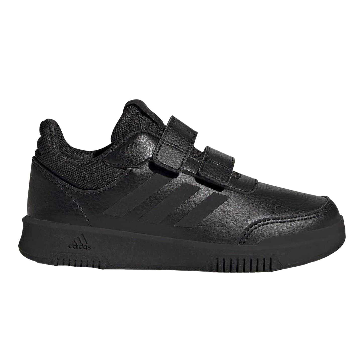 Triple Black - Front - Adidas Boys Tensaur Hook and Loop Trainers