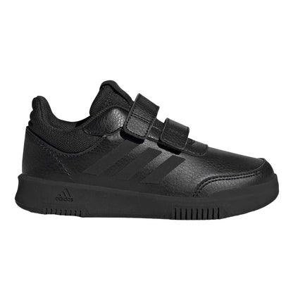 Triple Black - Front - Adidas Boys Tensaur Hook and Loop Trainers