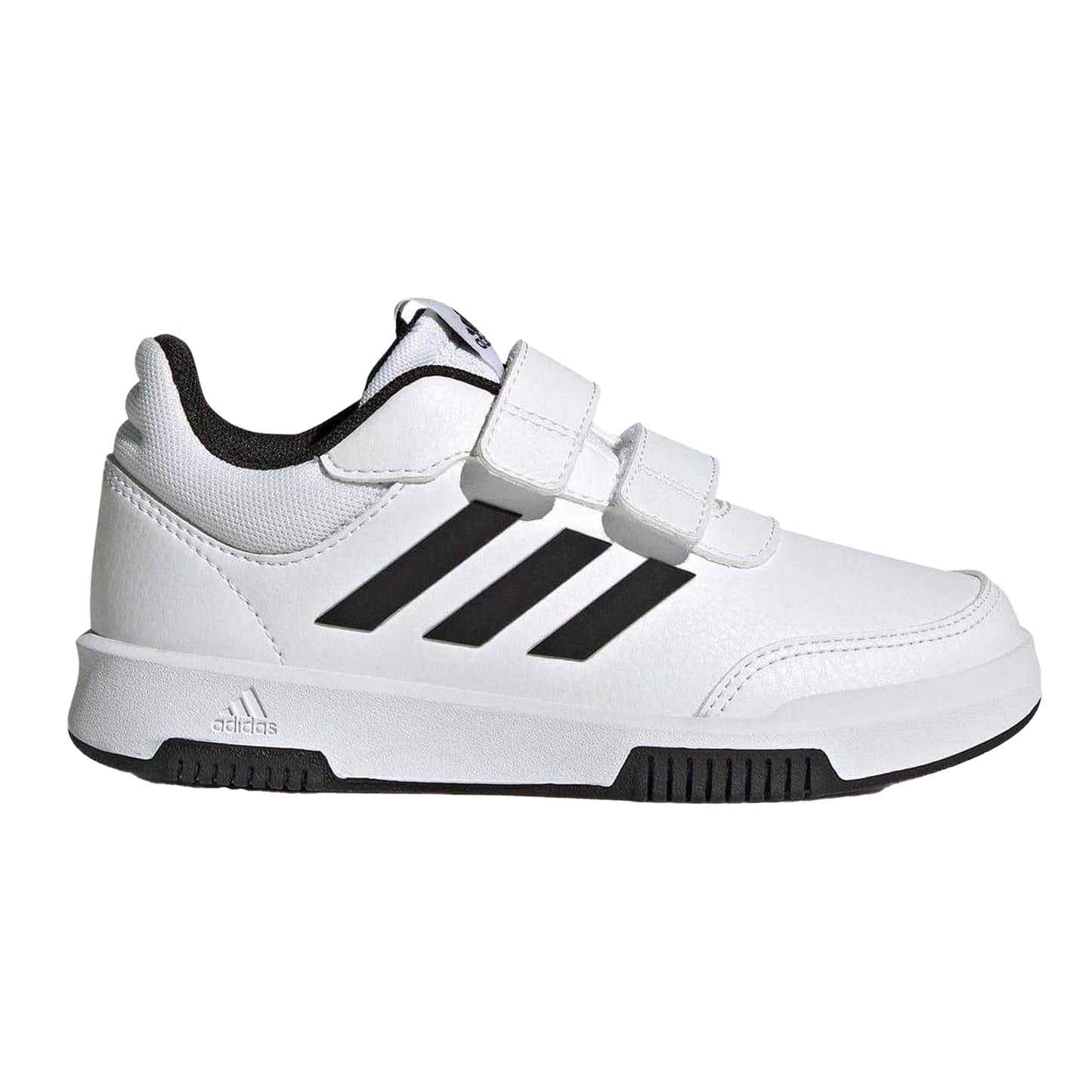 White-Black - Front - Adidas Boys Tensaur Hook and Loop Trainers