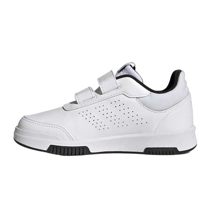 White-Black - Side - Adidas Boys Tensaur Hook and Loop Trainers