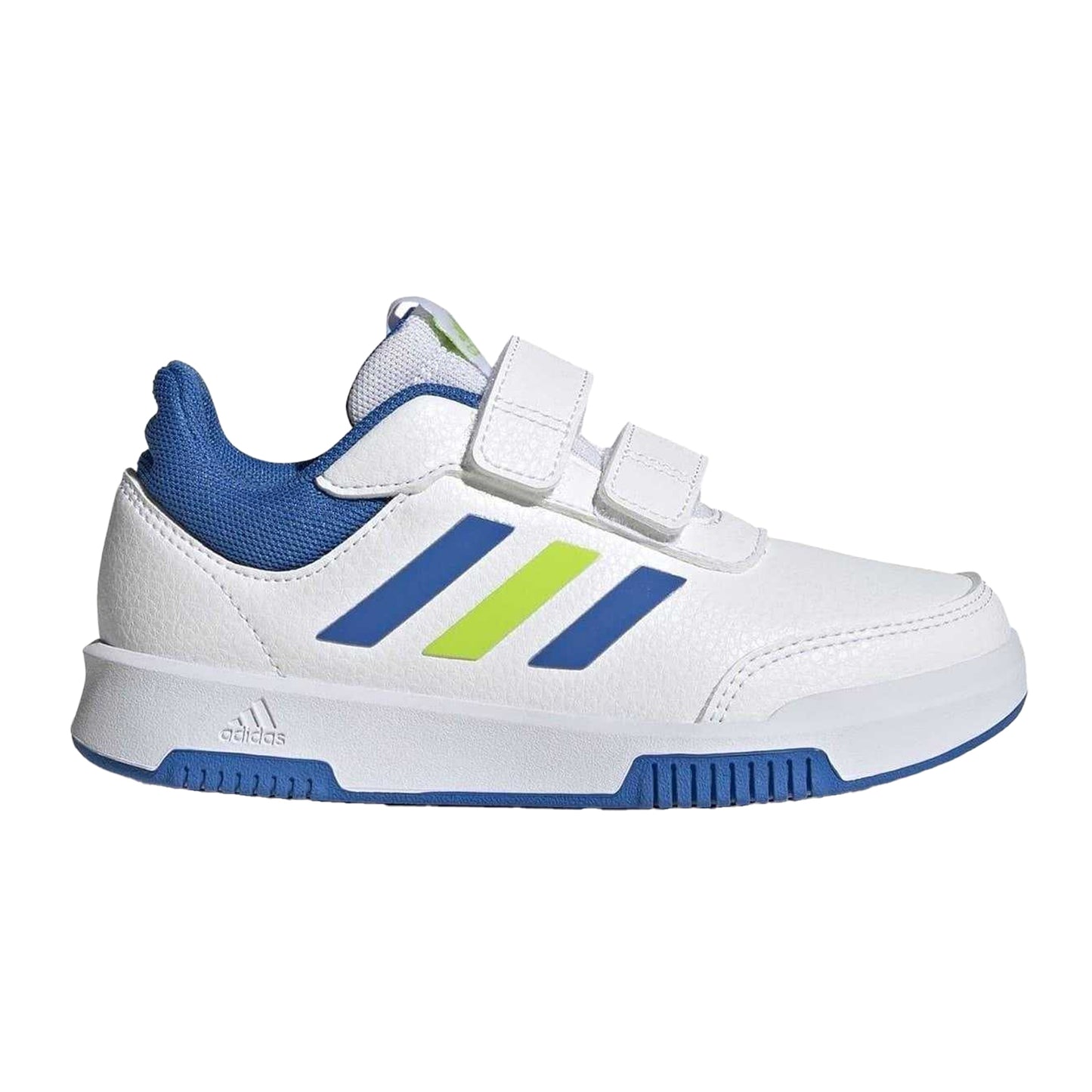 White-Royal Blue - Front - Adidas Boys Tensaur Hook and Loop Trainers