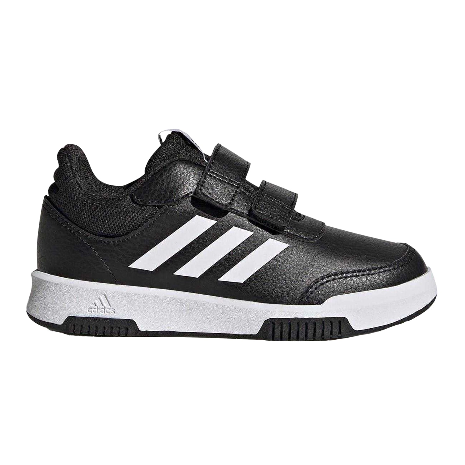 Black-White - Front - Adidas Boys Tensaur Hook and Loop Trainers