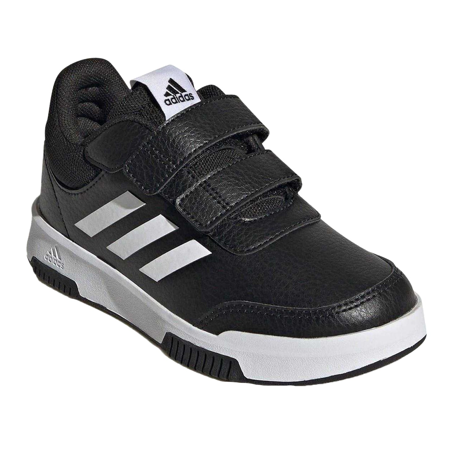 Black-White - Pack Shot - Adidas Boys Tensaur Hook and Loop Trainers