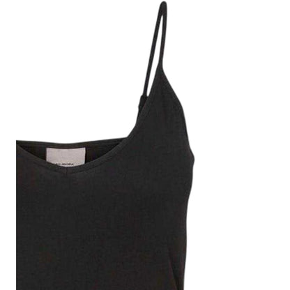 Black-Port - Side - Vero Moda Womens-Ladies Slim Spaghetti Strap Camisole (Pack of 2)
