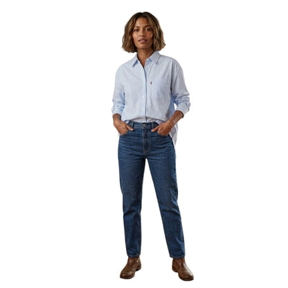 Beautiful Blue - Side - Levis Womens-Ladies Lola Oxford Long-Sleeved Button-Down Shirt