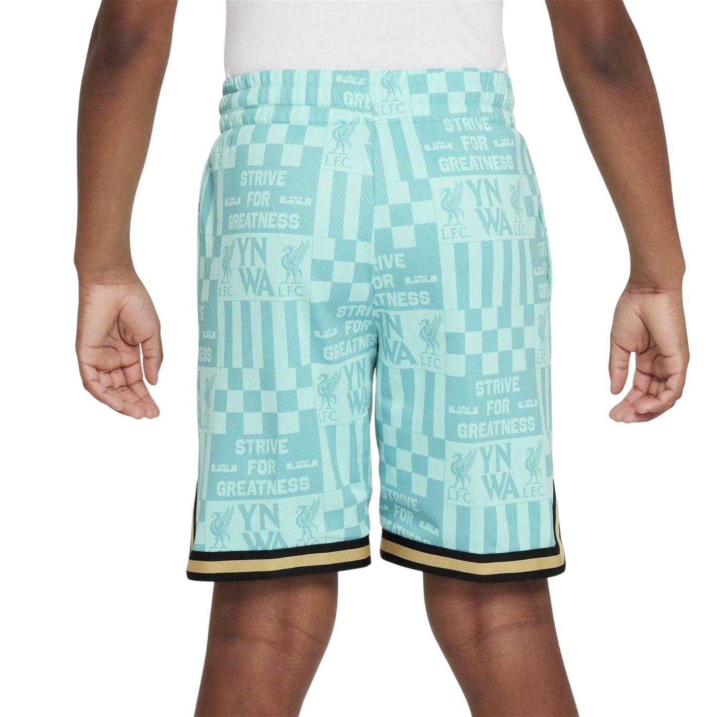 Tropical - Back - Nike Childrens-Kids LeBron Liverpool FC Basketball Shorts