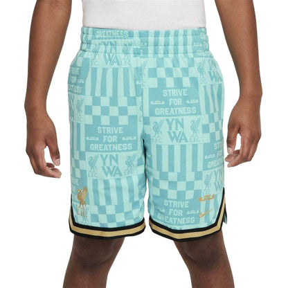 Tropical - Front - Nike Childrens-Kids LeBron Liverpool FC Basketball Shorts