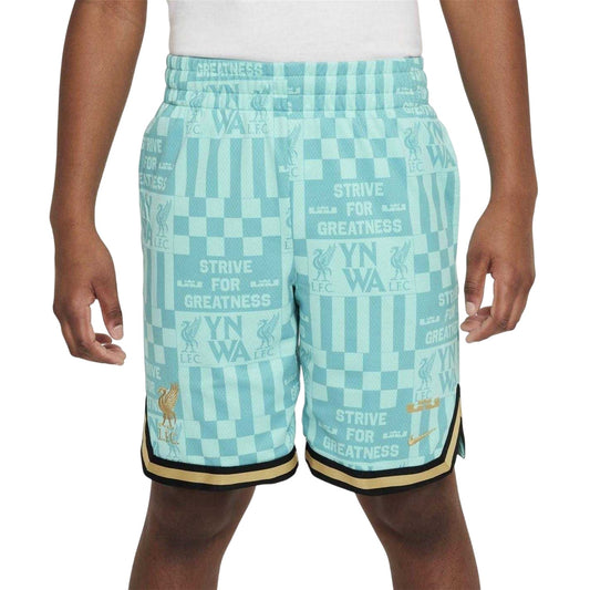 Tropical - Front - Nike Childrens-Kids LeBron Liverpool FC Basketball Shorts