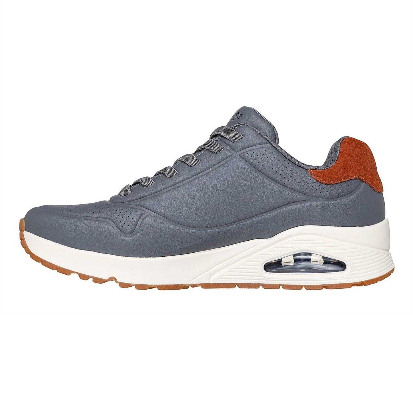 Charcoal - Back - Skechers Mens Uno Stand On Air Skech-Air Trainers