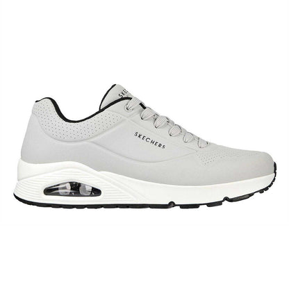 Light Grey - Front - Skechers Mens Uno Stand On Air Skech-Air Trainers