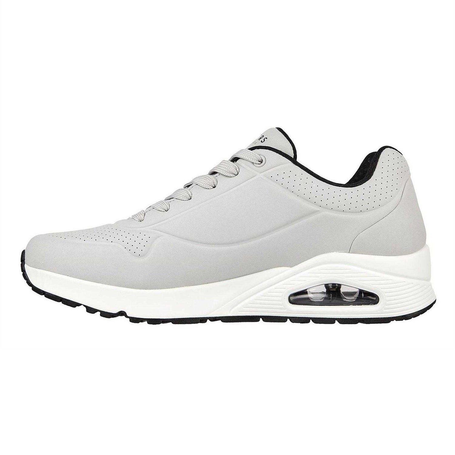 Light Grey - Back - Skechers Mens Uno Stand On Air Skech-Air Trainers
