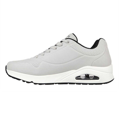 Light Grey - Back - Skechers Mens Uno Stand On Air Skech-Air Trainers