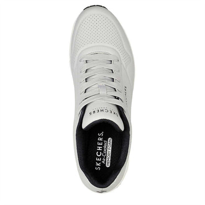 Light Grey - Side - Skechers Mens Uno Stand On Air Skech-Air Trainers