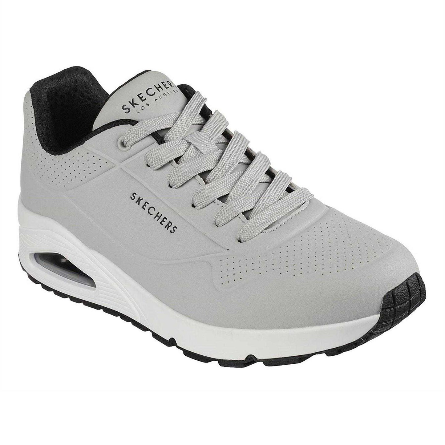 Light Grey - Pack Shot - Skechers Mens Uno Stand On Air Skech-Air Trainers