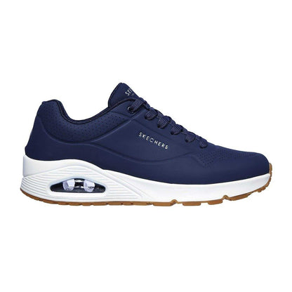 Navy - Front - Skechers Mens Uno Stand On Air Skech-Air Trainers