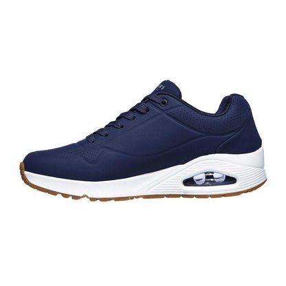 Navy - Back - Skechers Mens Uno Stand On Air Skech-Air Trainers
