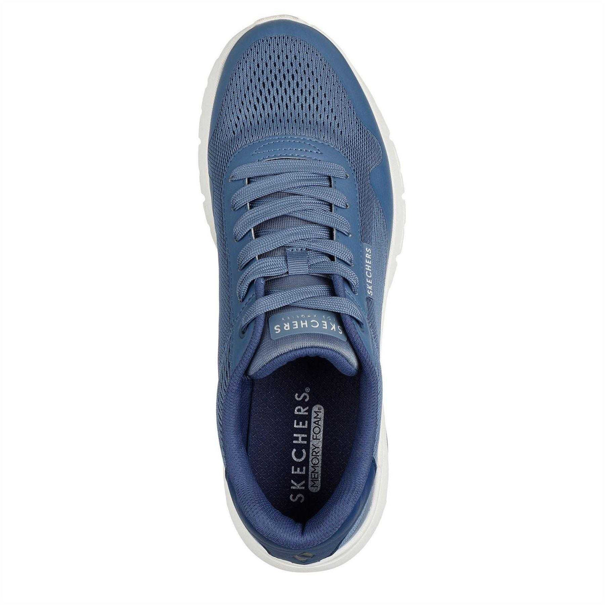 Slate - Side - Skechers Mens Uno Stand On Air Skech-Air Trainers