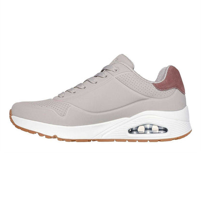 Taupe - Back - Skechers Mens Uno Stand On Air Skech-Air Trainers