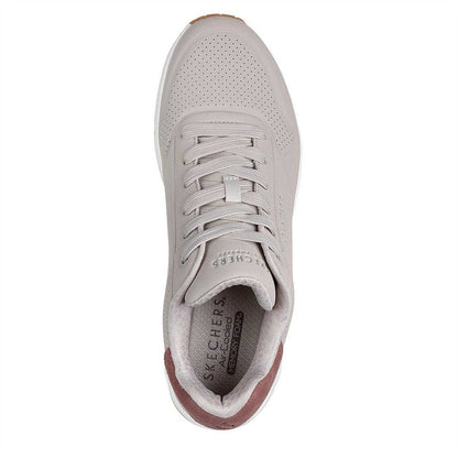 Taupe - Side - Skechers Mens Uno Stand On Air Skech-Air Trainers