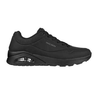 Triple Black - Front - Skechers Mens Uno Stand On Air Skech-Air Trainers